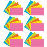 Index Cards, 5 Super Bright 0.25 Ruled, 3 x 5, 75 Cards Per Pack, 6 Packs