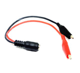 Invento 1Pcs Female Dc Jack Plug 5.5Mm X 2.1Mm With Crocodile Alligator Clip 20 Awg Silicone Wire For Cctv, Dc Connections, Diy