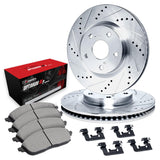 R1 Concepts Front Brakes and Rotors| Hardware Included| Front Optimum OEp Brake Pads and Rotors Kit| Fits 2013-2019 Nissan Sentr