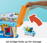Fisher-Price Little People Toddler Toys Everyday Adventures Airport Playset With Airplane For Preschool Pretend Play Ages 1+ Yea