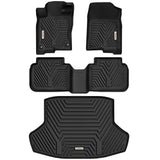 YITAMOTOR Floor Mats Compatible with 2022-2025 Honda Civic Sedan Only(Not for Hatchback), Black TPE All Weather Car Floor Liners