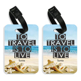 Exciting Lives Personalized Luggage Travel Baggage Tag Gift For FatherS Day, Birthday, Anniversary, Travelers, Gift For Fat
