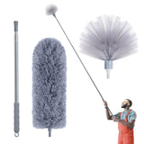 IVYROLL Cobweb Duster with Extension Pole, Spider Web Brush & Ceiling Cleaning Kit, 100 Microfiber Feather Duster Cleaner with W