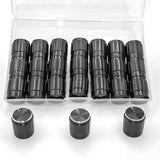 24pcs Shaft Metal Potentiometer Control Knobs 6mm,Black Guitar Pedal Knobs,Dimmer Knob Swicth Replacement,Volume Control Knob En