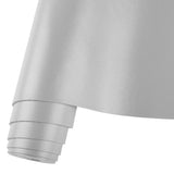HGUAN Smooth Solid Color Silver Faux Leather 12X53(30cmX135cm),Faux Leather Sheets Roll Very Suitable for Making Crafts, Leather
