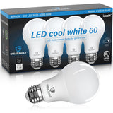 Great Eagle A19 LED Light Bulb, 9W (60W Equivalent), UL Listed, 4000K Cool White, 800 Lumens, dimmable, Standard Replacement (4
