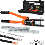 Brileine 16 Ton Hydraulic Crimping Tool, Professional Battery Cable Crimper with 13 Die Sets, 9AWG to 600MCM Cable Crimping Tool