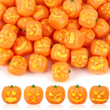 Jansun 45pcs Halloween Resin Pumpkin, Miniature Pumpkin Decorations for DIY Crafts Halloween Party Gifts Garden Dollhouse Decor
