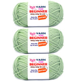 Avocado Green Beginners Crochet Yarn Cotton Crochet Yarn for Crocheting Knitting Beginners Crochet Kit-3 * 50g