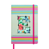 Doodle Initial E Stripes Theme Premium Hard Bound B6 Notebook Diary|192 Ruled Pages(144 Ruled + 48 Blank)|4.75 * 7 Inches, 80 Gs