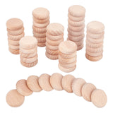 NBEADS 100 Pcs Beech Wooden Round Pieces, 0.98 Inch Unfinished Wood Circles Round Slices Wooden Cutouts Ornaments for DIY Crafts
