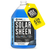 CLEANTITE Solar Panel Cleaner Solar Sheen (Makes 512 Gallons) Super Concentrated Glass & Solar Panel Cleaning, Remove Oils, Fi