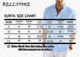 Bellstone Men'S Cotton Blend Solid Regular Fit Dress Shirt (Kurta1500_Combo_Black & Maroon_M
