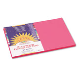 Sunworks 9107 Construction Paper, 58 lbs, 12 x 18, Hot Pink, 50 Sheets/Pack