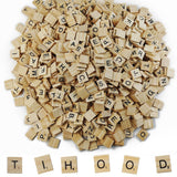 TIHOOD 1000PCS Scrabble Letters for Crafts, Wood Tiles, DIY Gift Decoration, Making Alphabet Coasters and Crossword Game