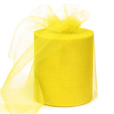 6 x 200 Yards Yellow Tulle Fabric Rolls, Yellow Spool Tulle Ribbon for DIY Tutu Skirt Wedding Decoration Baby Shower Birthday Pa