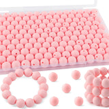 Kovict 145pcs Silicone Beads, 15mm Silicone Beads for Keychain Making, Pens Bracelet Necklace DIY Crafts(Candy Pink)