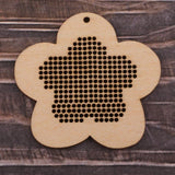 Heavenglow Wood Flower Shape Small Circle Blanks Pendant For Counted Cross Stitch Kit 6 X 6 X 0.4 Cm / 2.36 X 2.36 X 0.16 Inch P