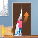 HADOR Magnetic Thermal Insulated Door Curtain Fit Door Size 38 x 82, Quilted Oxford Fabric Thicken Cotton Fill, Winter Cover Kee