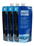 Sawyer Products SP113 Squeezable Pouch for Squeeze and Mini Water Filtration Systems, 32-Ounce, 3-Pack, Black/Blue