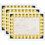 Hayes Publishing Gold Ribbon Border Paper, 8.5 x 11, 50 Per Pack, 3 Packs