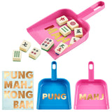 Soulchen 2 Pcs Mahjong Tile Mixer Shufflers Tile Scoopers with 4 Stickers Plastic Mahjong Accessories Gifts for Lovers Games(Ros