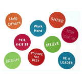 Midlee Motivational Floor Hallway Circle Decals Set of 9