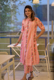 Anni Designer Women'S Rayon Viscose A-Line Printed Kurta With Pant (Pisasu Peach_M_Peach_Medium),Peach,M,,,