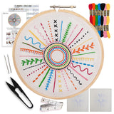 Embroiderymaterial Art Embroidery Starter Kit 15 Stitches Explained With Pictures & Written Tutorial Best Hoop Art Kit For Begin