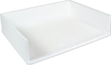 Victor Pure White Desk Tray, 3.3 x 13 x 10.6