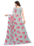 Satrani Womens Woven Polyester Saree (1850St177_Grey)
