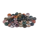 Youngbling Large Hole Gemstone Beads for Jewelry Making,Loose Macrame Natural Stone Beads Pack of 15,Indian Agate(5 * 10mm)