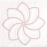 Jack Dempsey XX Pinwheel 18 Quilt Blocks, King, White