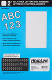 Headline Sign StickOn Vinyl Letters and Numbers, Permanent and Waterproof, Indoor and Outdoor Use, White, 2Inch, Made in USA
