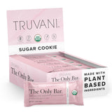 Truvani Plant Based Snack Bars | Sugar Cookie 12 Pack | 6g Protein | USDA Organic and Vegan | The Only Bar | Dairy, Soy, and Glu