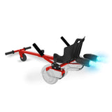 Hover-1 Falcon-1 Buggy Hoverboard Attachment Turbo LED Lights, Compatible with Most 6.5 & 8 Hoverboards, Hand-Operated Rear Whee