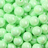 CYEENUT 20mm Acrylic Beads 60pcs Light Green Chunk Bubblegum Bead Beadable Pen Ball Beads for Pen Bag Jewelry Making Necklace Br