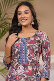 Anni Designer Women'S Cotton Blend Printed Straight Kurta With Pant (Gautami_Blue_X-Large),Blue,XL,,,