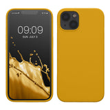 kwmobile Case Compatible with Apple iPhone 13 Case - TPU Silicone Phone Cover with Soft Finish - Honey Yellow