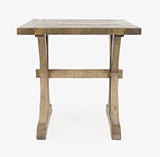 Jofran Carlyle Crossing Rustic Distressed Solid Wood End Table