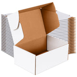 JOWLOT 9x6x4 inch Small Shipping Boxes Set of 25, White Corrugated Cardboard Box Literature Mailer for Mailing Packing Moving an