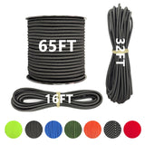 LUYADIN 1/4 x 65' Marine Grade Bungee Cord Elastic Shock Cord, Kayak Stretch String Rope, Heavy Duty Bungee Shock Cords for Repa