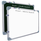 Eduway 2X3 Feet Kunj Non-Magnetic Double-Sided White Board And Chalk Board | Ideal Use For Home, Office, Kids With Sliding Hangi