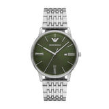 Emporio Armani Analog Green Dial Men'S Stainless Steel Watch-Ar11644