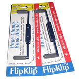 FlipKlip Portable Book Page Holder for Hands Free Reading in Bed, on The Go, on The Treadmill & Exercise Bike Works on Hardcov