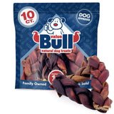ValueBull USA Collagen Braid Beef Large Dog Chews, Jumbo 6 Inch 10 Count - Natural Glucosamine & Chondroitin for HIPS, Joints, S