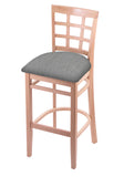 3130 25 Counter Stool with Natural Finish and Graph Alpine Seat