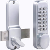 MUTEX Combination Door Lock MX250 Mechanical Keyless Surface Mount Deadbolt Satin Chrome