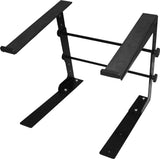 Jamstands Series Single-Tier, Multi-Purpose Laptop/Dj Stand With Stand Alone Base & Multi-Use Surface Clamps