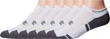 Under Armour MenS Resistor 3.0 No Show Socks, Large, White/Graphite